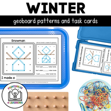 Load image into Gallery viewer, Winter Geoboards | Task Cards and Full Mat Geoboard Activities
