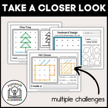 Load image into Gallery viewer, Winter Geoboards | Task Cards and Full Mat Geoboard Activities
