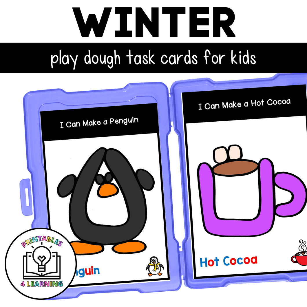 Winter Playdough Task Cards