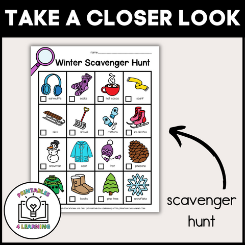 Winter Scavenger Hunt Packet