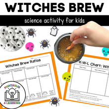 Load image into Gallery viewer, Witch&#39;s Brew Fizzing Science Experiment | Halloween Science &amp; Chemical Reactions
