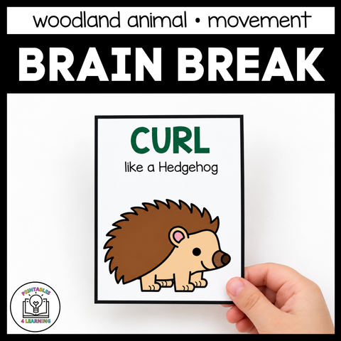 Woodland Animal Movement Cards for Brain Break Activities