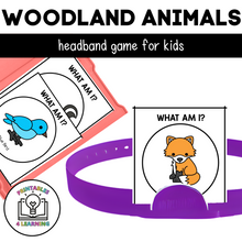 Load image into Gallery viewer, Who Am I? Headbands Game - Woodland Animals Edition
