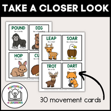 Load image into Gallery viewer, Woodland Animal Movement Cards for Brain Break Activities
