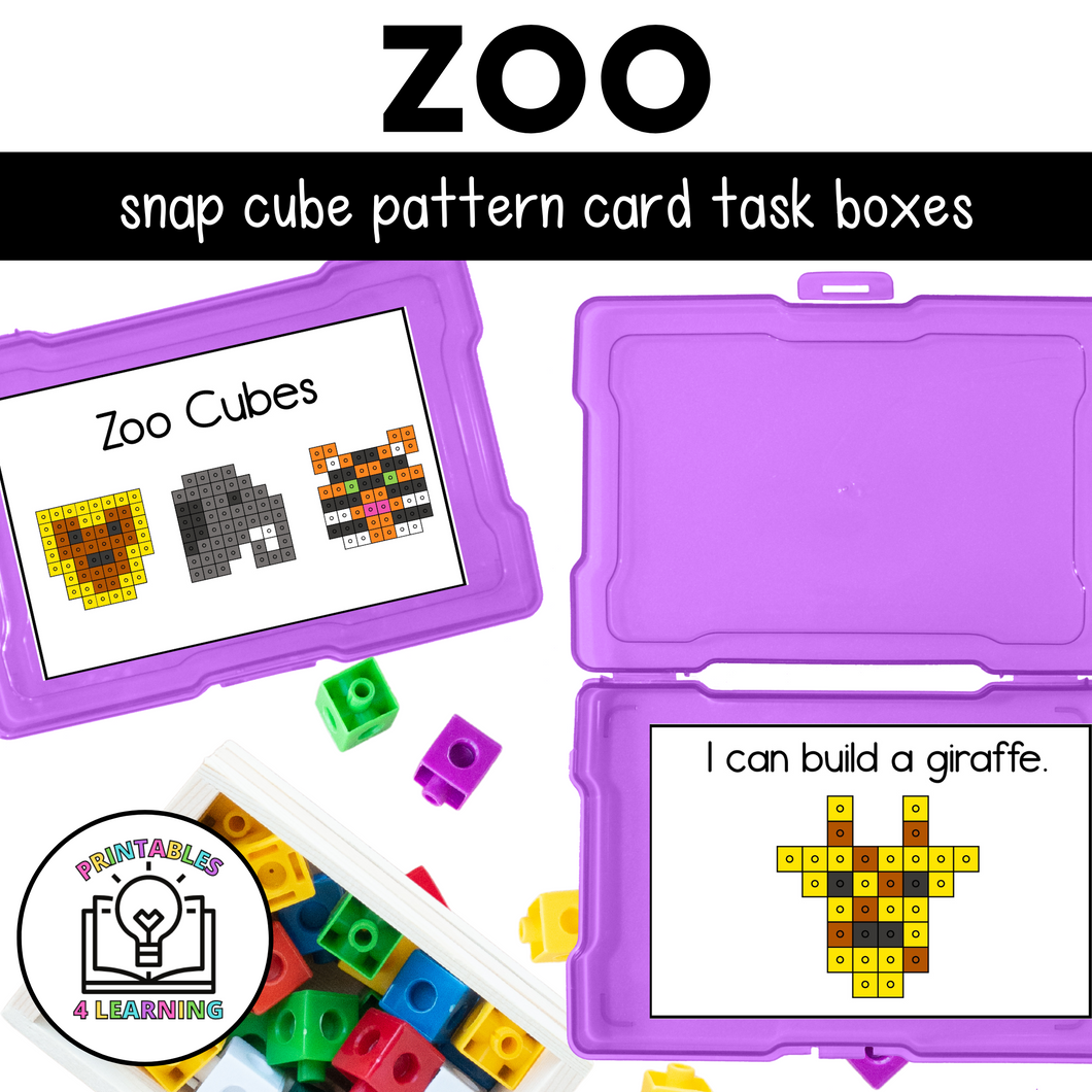 Zoo Snap Cube Task Box