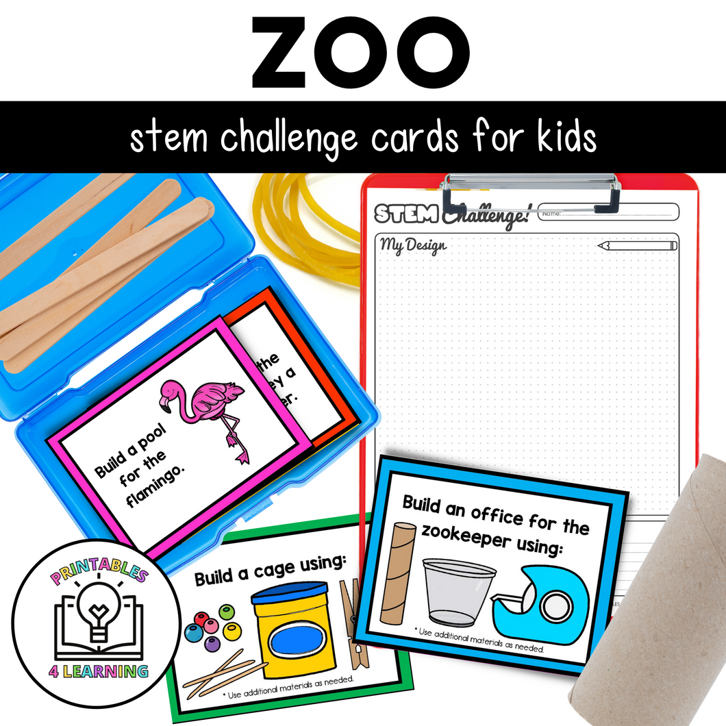 Zoo STEM Challenge Cards