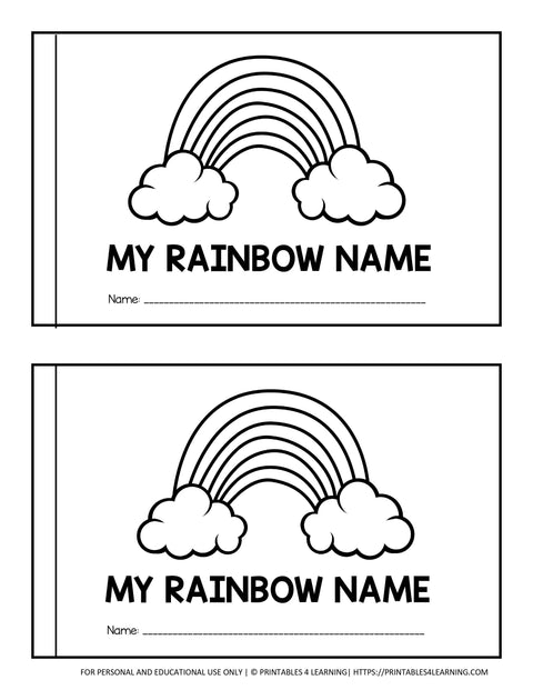 Editable Rainbow Name Early Reader Book - Printables 4 Learning