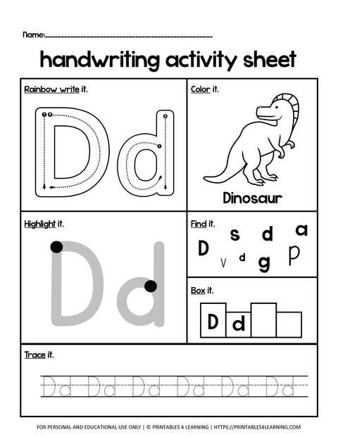 Alphabet Letters A to Z Worksheets - Printables 4 Learning