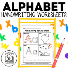 Load image into Gallery viewer, Alphabet Letters A to Z Worksheets
