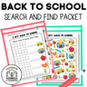 Back to School I Spy Packet