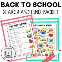 Load image into Gallery viewer, Back to School I Spy Packet
