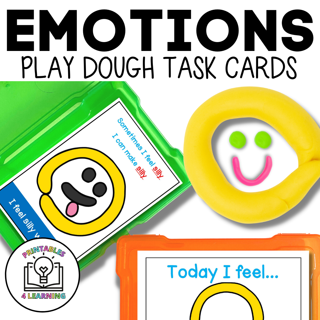 Let's Talk About Emotions Play Dough Mats – Printables 4 Learning