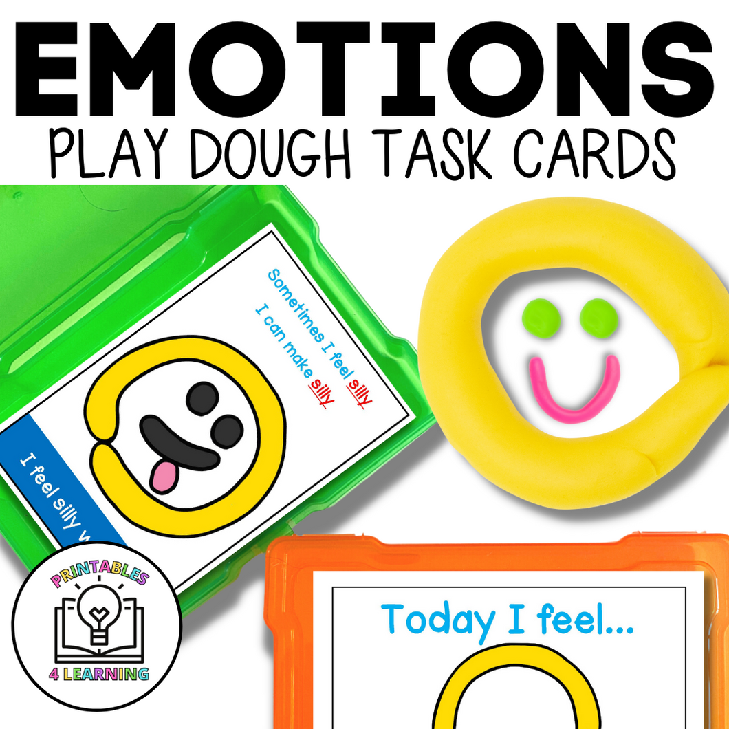 Let's Talk About Emotions Play Dough Mats