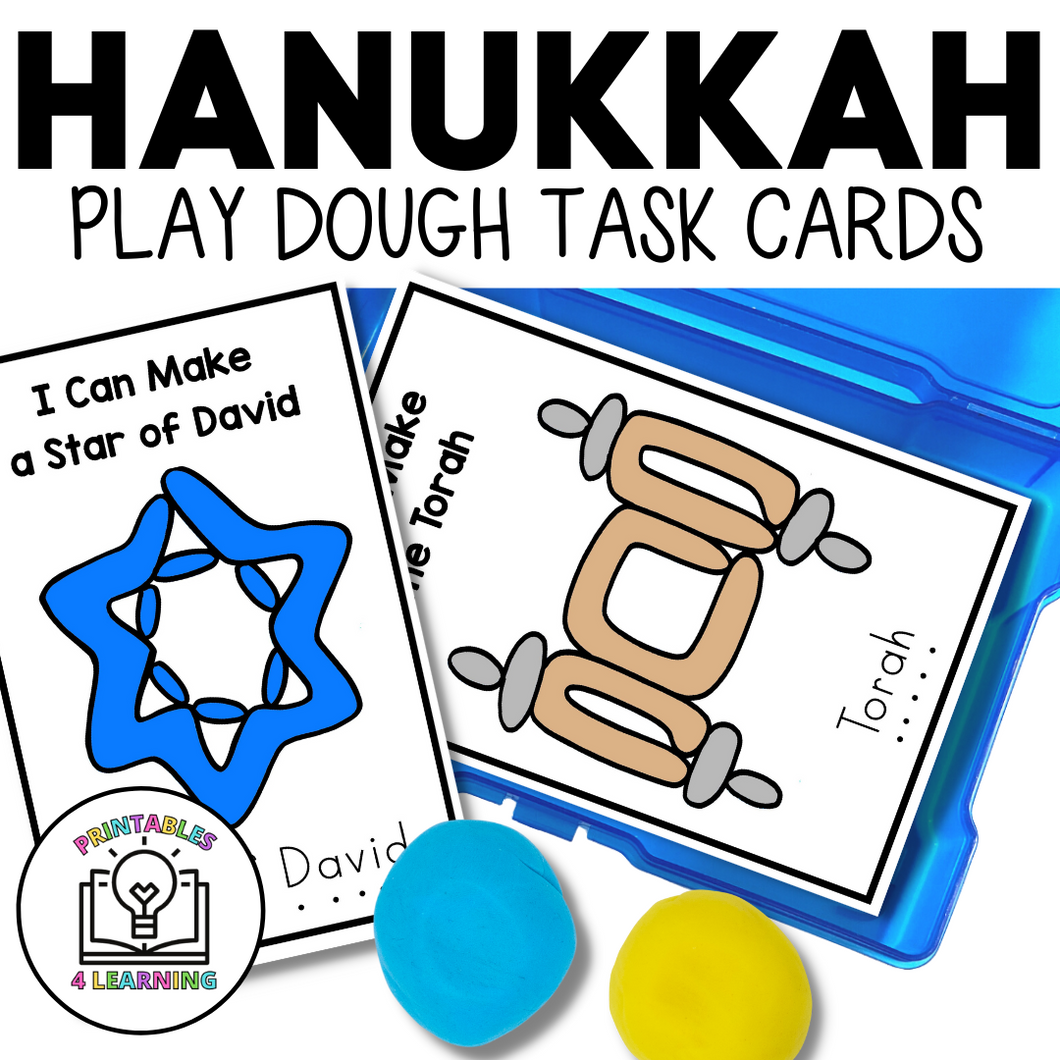 Hanukkah Play Dough Task Cards