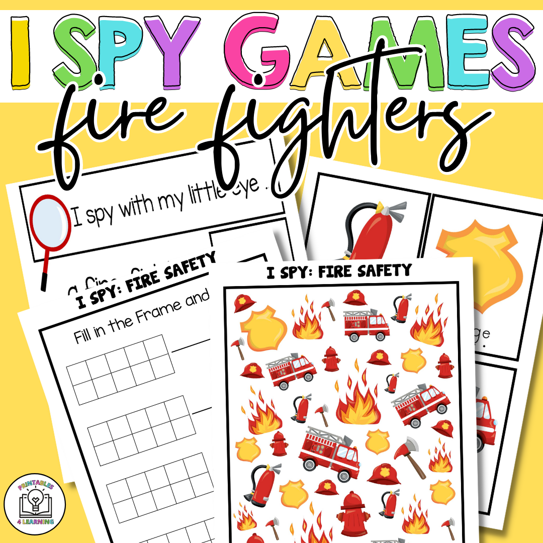 Fire Fighter I Spy Packet – Printables 4 Learning