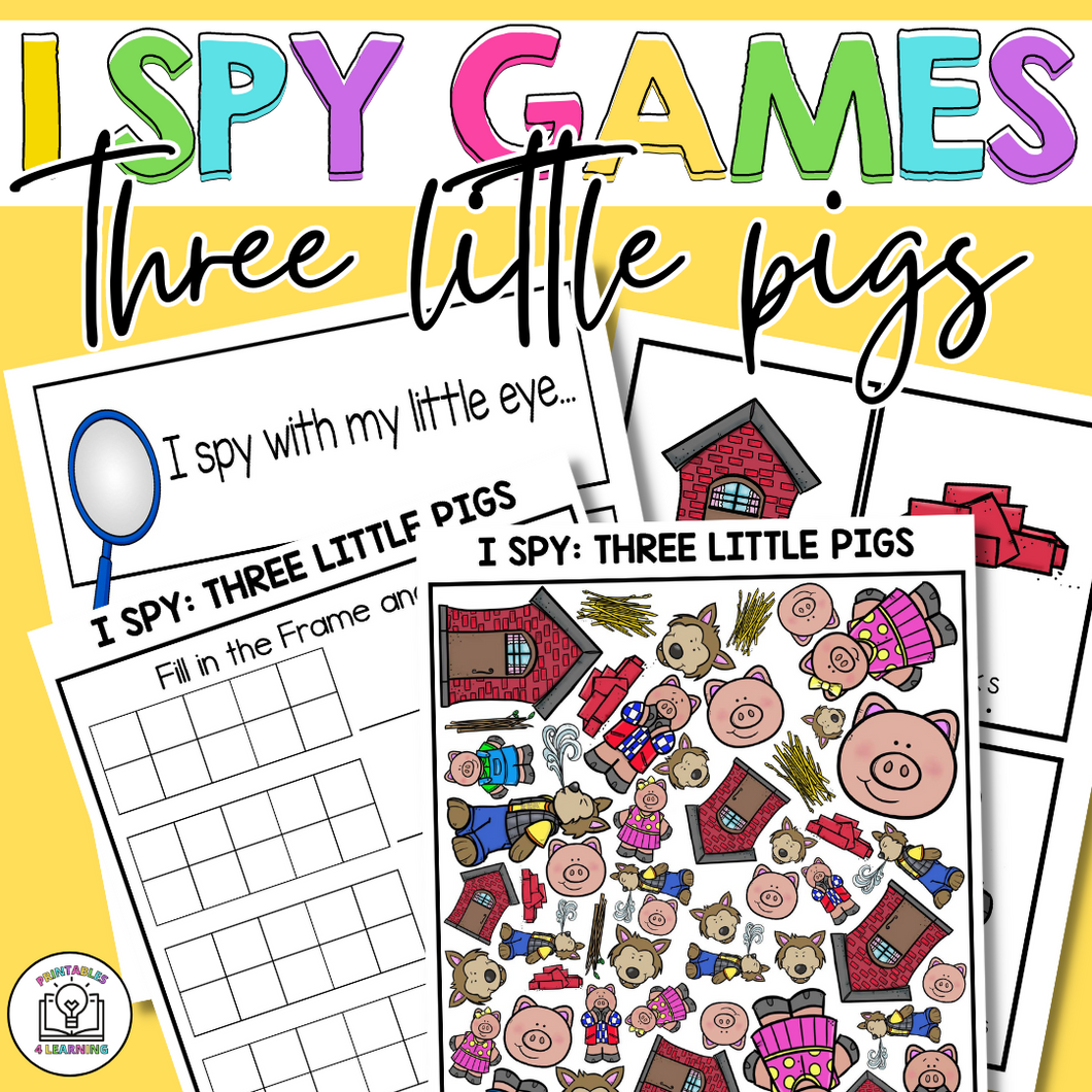Three Little Pigs I Spy Packet
