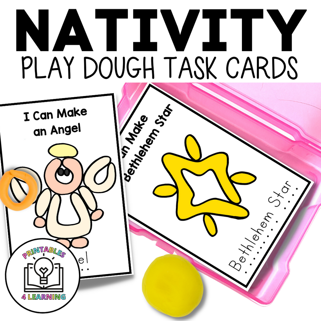 Nativity Play Dough Task Cards