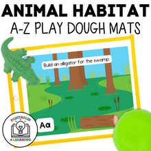Load image into Gallery viewer, Animal Habitat Alphabet Play Dough Mats
