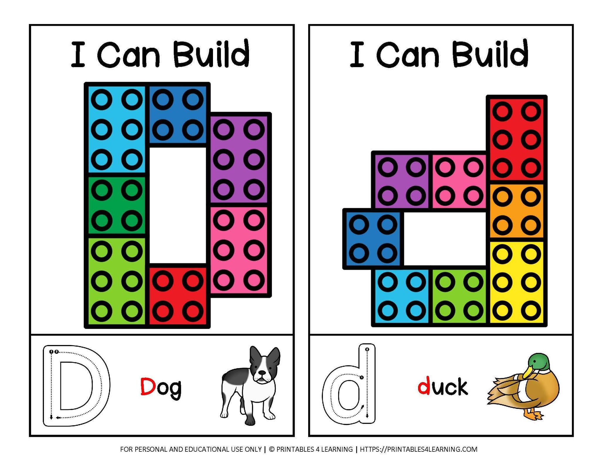 Fine Motor Task Cards: ABC Building Pack 4 Learning