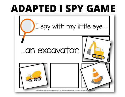 Construction I Spy Packet - Printables 4 Learning