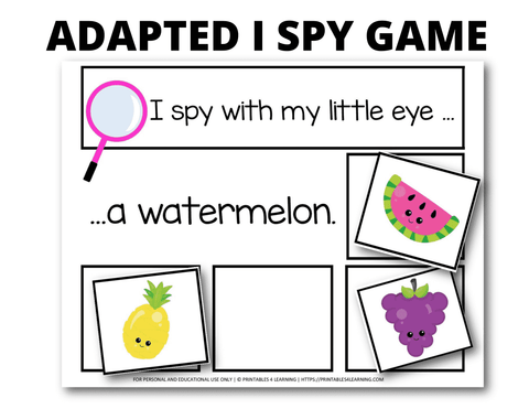 Fruit I Spy Packet - Printables 4 Learning