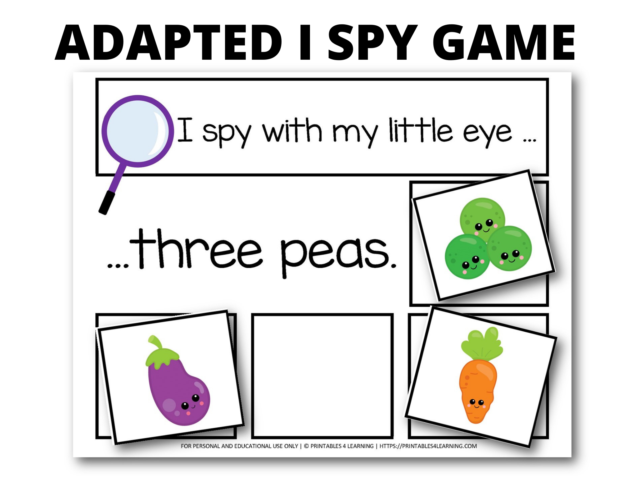 Vegetable I Spy Packet – Printables 4 Learning