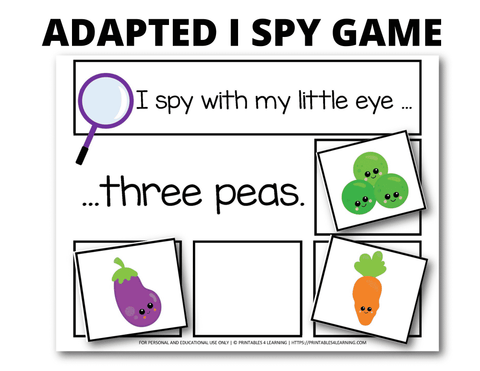 Vegetable I Spy Packet