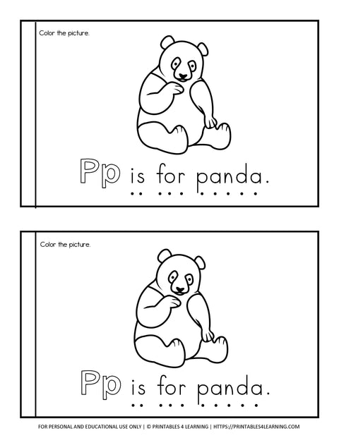 Letter P Emergent Reader Coloring Book
