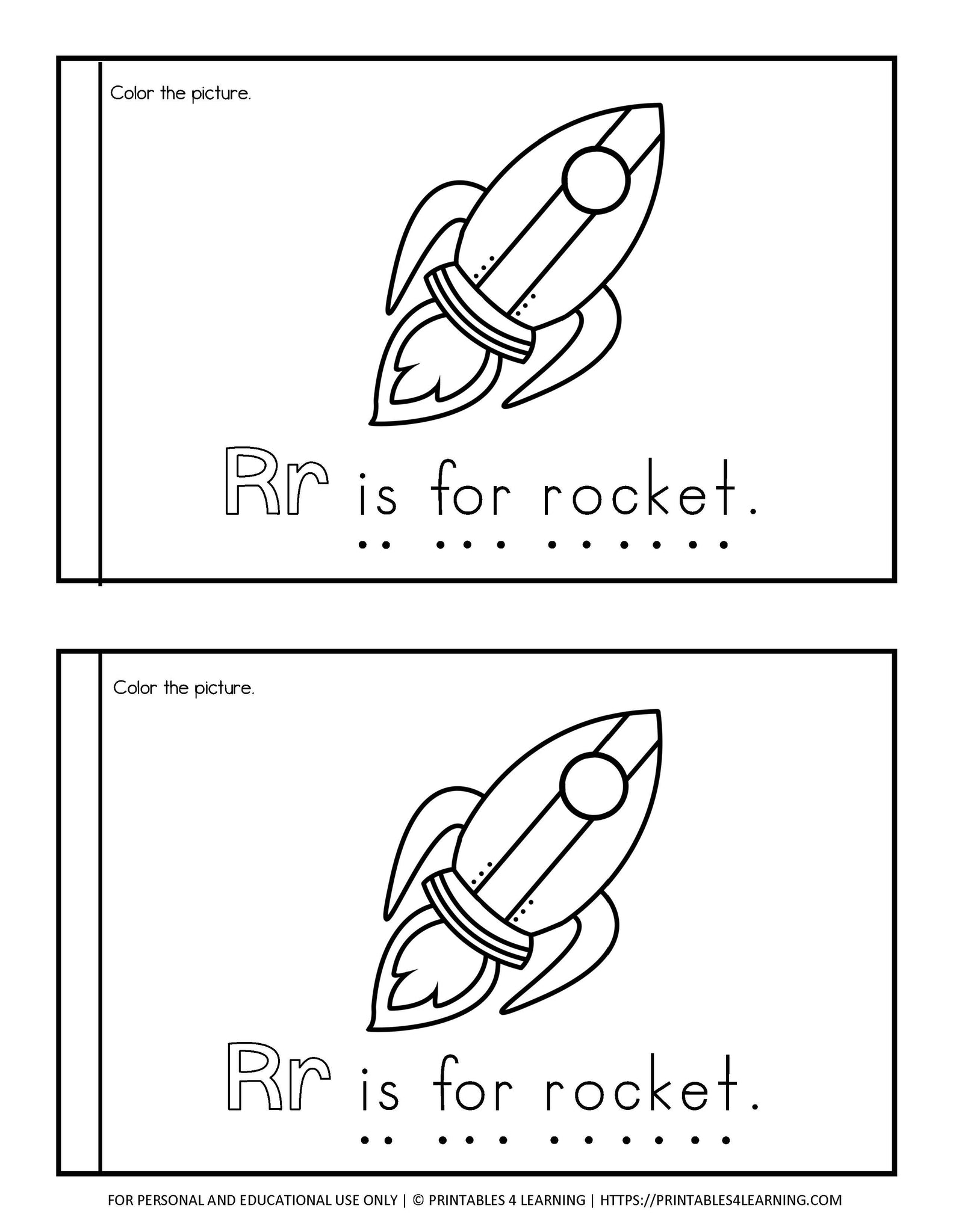 Letter R Coloring Pages Printable