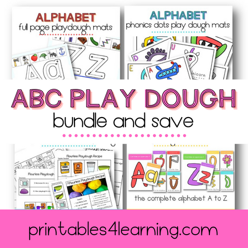 Alphabet Play Dough Mats Bundle - Printables 4 Learning