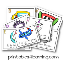 Load image into Gallery viewer, Alphabet Play Dough Mats Bundle - Printables 4 Learning
