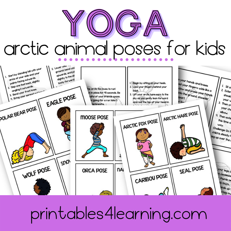 Yoga Cards for Kids: Arctic Animal Poses – Printables 4 Learning