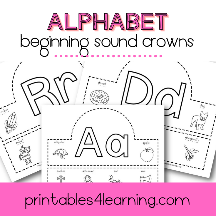 Beginning Sounds Alphabet Crowns Craft - Printables 4 Learning