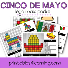 Load image into Gallery viewer, Cinco de Mayo Lego Mats - Printables 4 Learning
