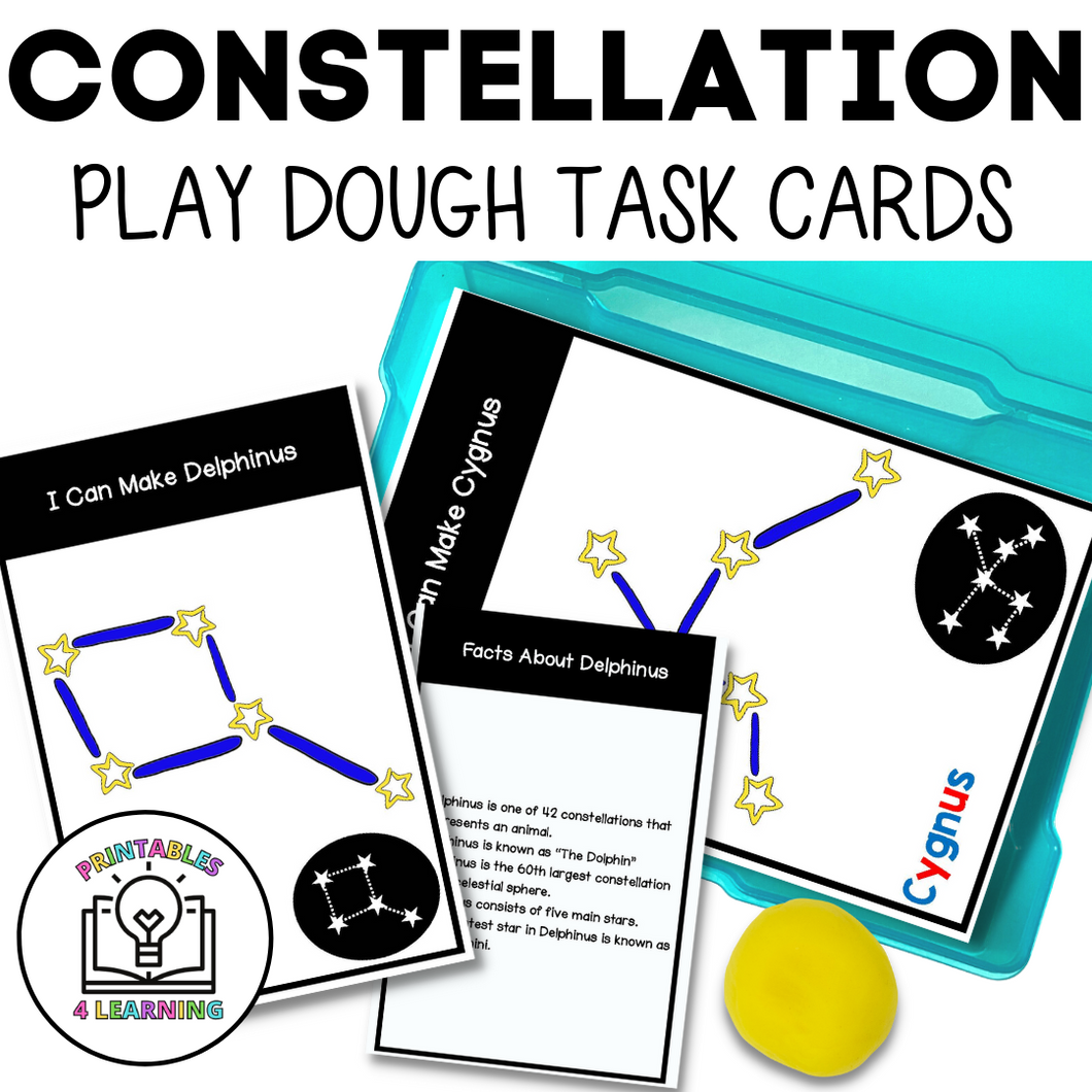 Constellations Play Dough Task Cards