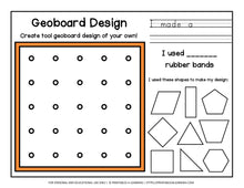 Load image into Gallery viewer, Geoboard Activities: Construction Tools Patterns Packet
