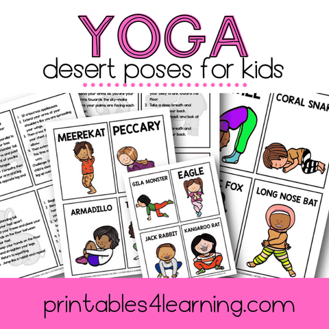 Yoga Cards for Kids: Desert Animal Poses