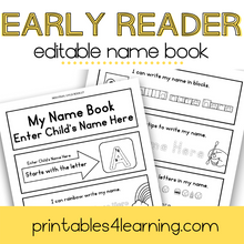 Load image into Gallery viewer, Editable Name Early Reader Book - Printables 4 Learning
