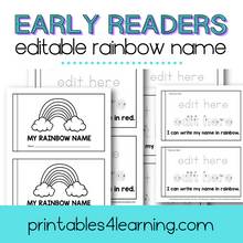 Load image into Gallery viewer, Editable Rainbow Name Early Reader Book - Printables 4 Learning
