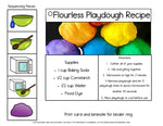 Adapted Visual Recipe: Flourless Playdough - Printables 4 Learning