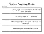 Adapted Visual Recipe: Flourless Playdough - Printables 4 Learning