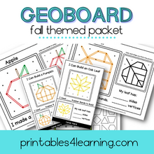 Load image into Gallery viewer, Geoboard Activities: Fall Patterns Packet
