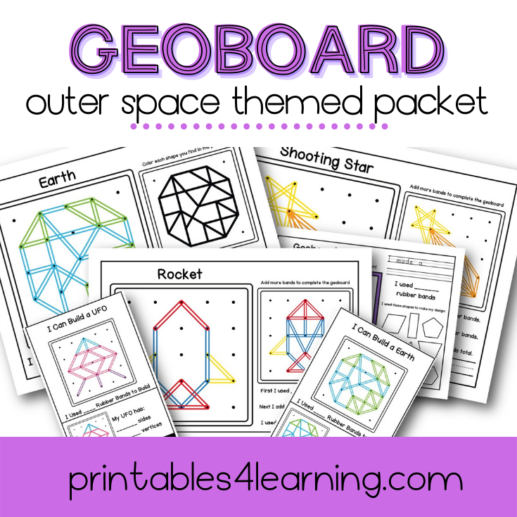 Geoboard Activities: Outer Space Patterns Packet