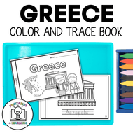 Greece Color and Trace Book for Kids