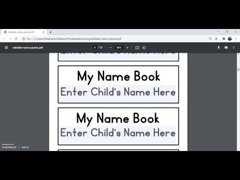 Editable Name Early Reader Book