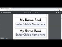 Load and play video in Gallery viewer, Editable Name Early Reader Book
