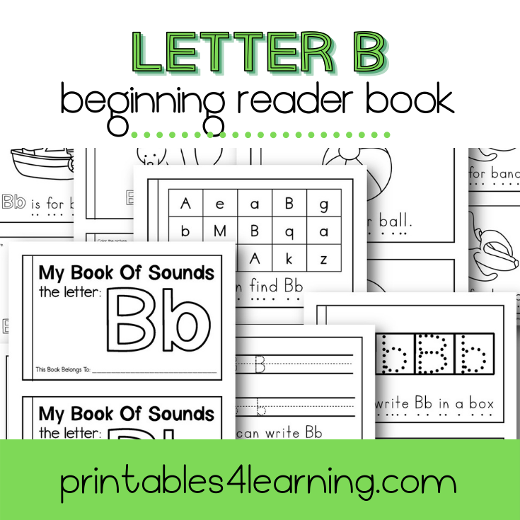 Letter B Emergent Reader Coloring Book