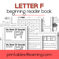 Letter F Emergent Reader Coloring Book