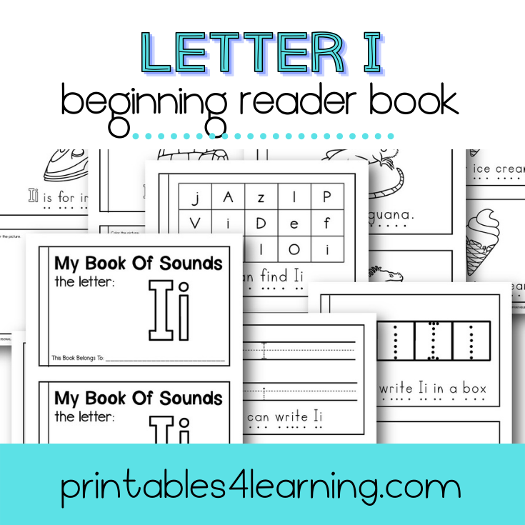 Letter I Emergent Reader Coloring Book