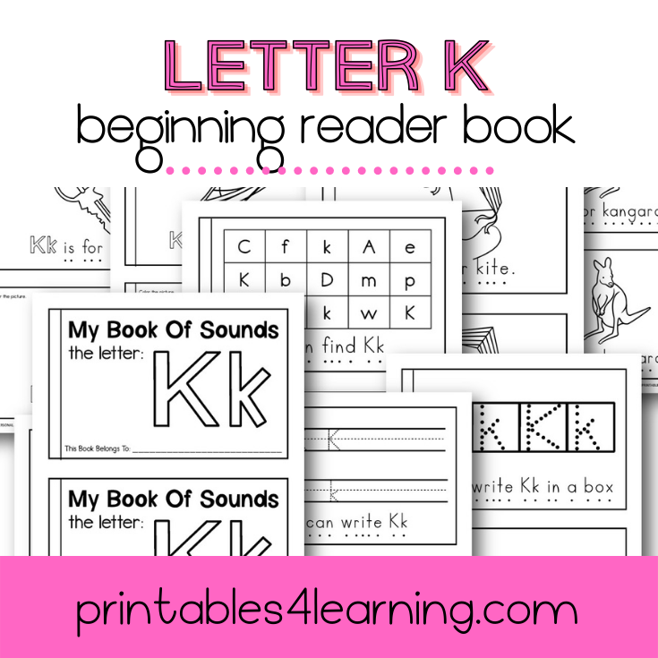Letter K Emergent Reader Coloring Book – Printables 4 Learning